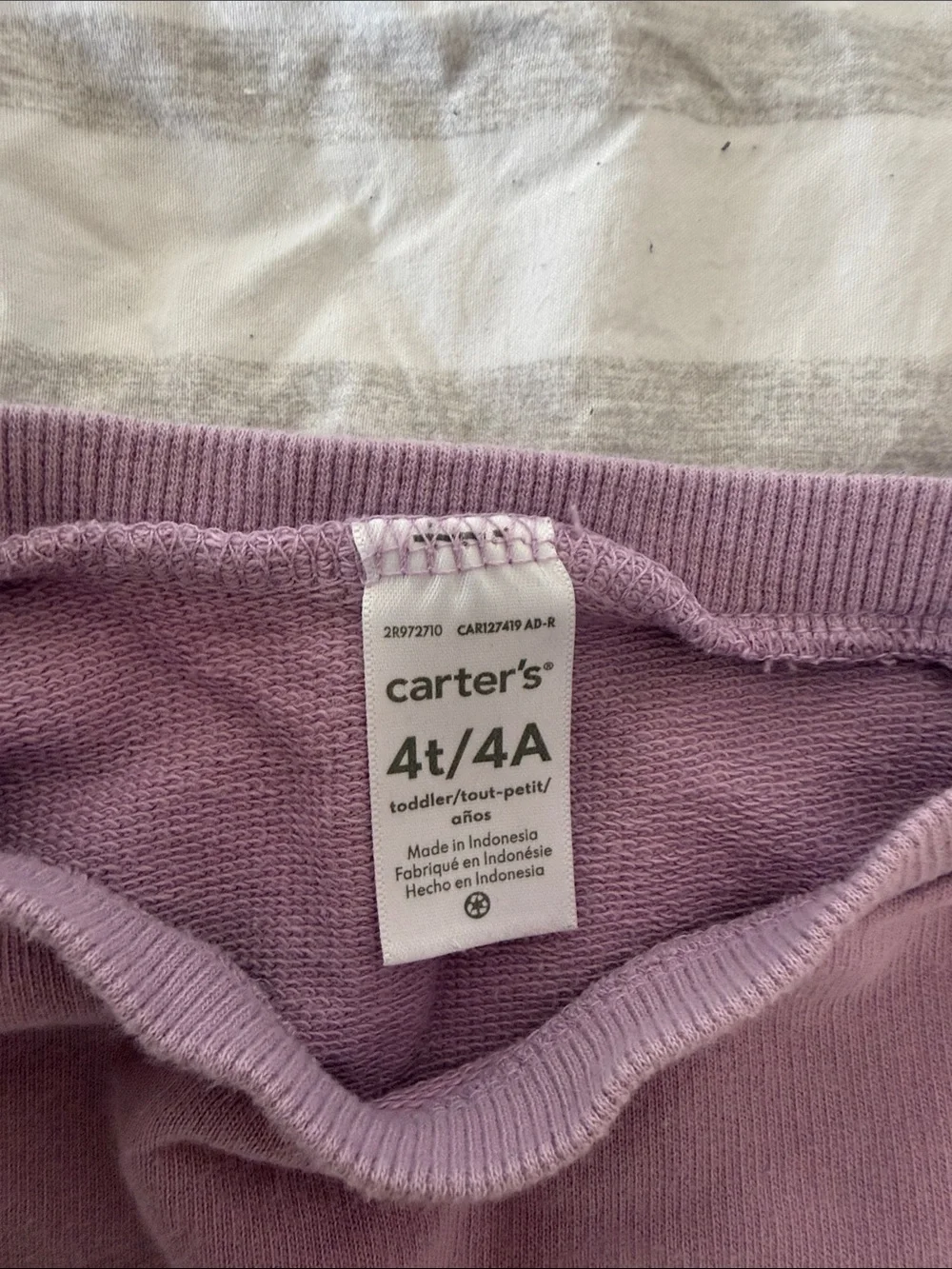Carter's Lavender Unicorn Pocket Sweatshirt & Dot Legging Set - Picture 2 of 3